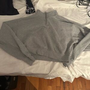 Gray Half-Zip Sweatshirt